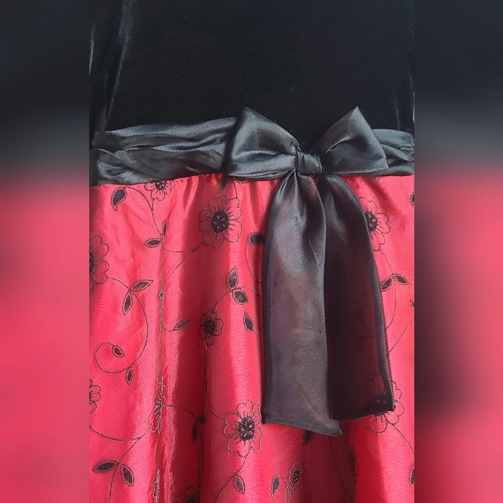 Rare, Too! - Girl's Black and Red Fancy Dress, Sz 8 - Picture 2 of 4